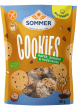 Sommer - glutenfreie Hafer Cookies mit Schoko &amp; Haselnuss