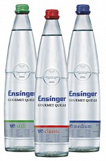 Ensinger Gourmet Bio-Mineralwasser in Design-Glasflaschen