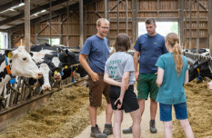 Klima-Aktivisten treffen Landwirte
