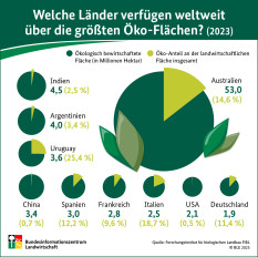 Welche Länder verfügen weltweit über die größten Öko-Flächen?