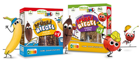 Freche Freunde präsentiert Müsliriegel und Knusper-Kugeln