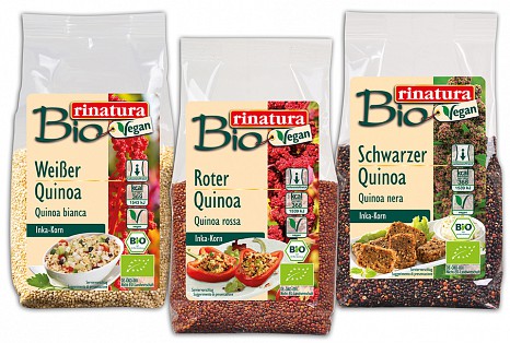 Rinatura BIO Quinoa weiß, rot und schwarz