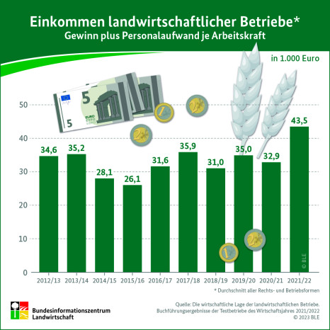 Einkommen landwirtschaftlicher Betriebe