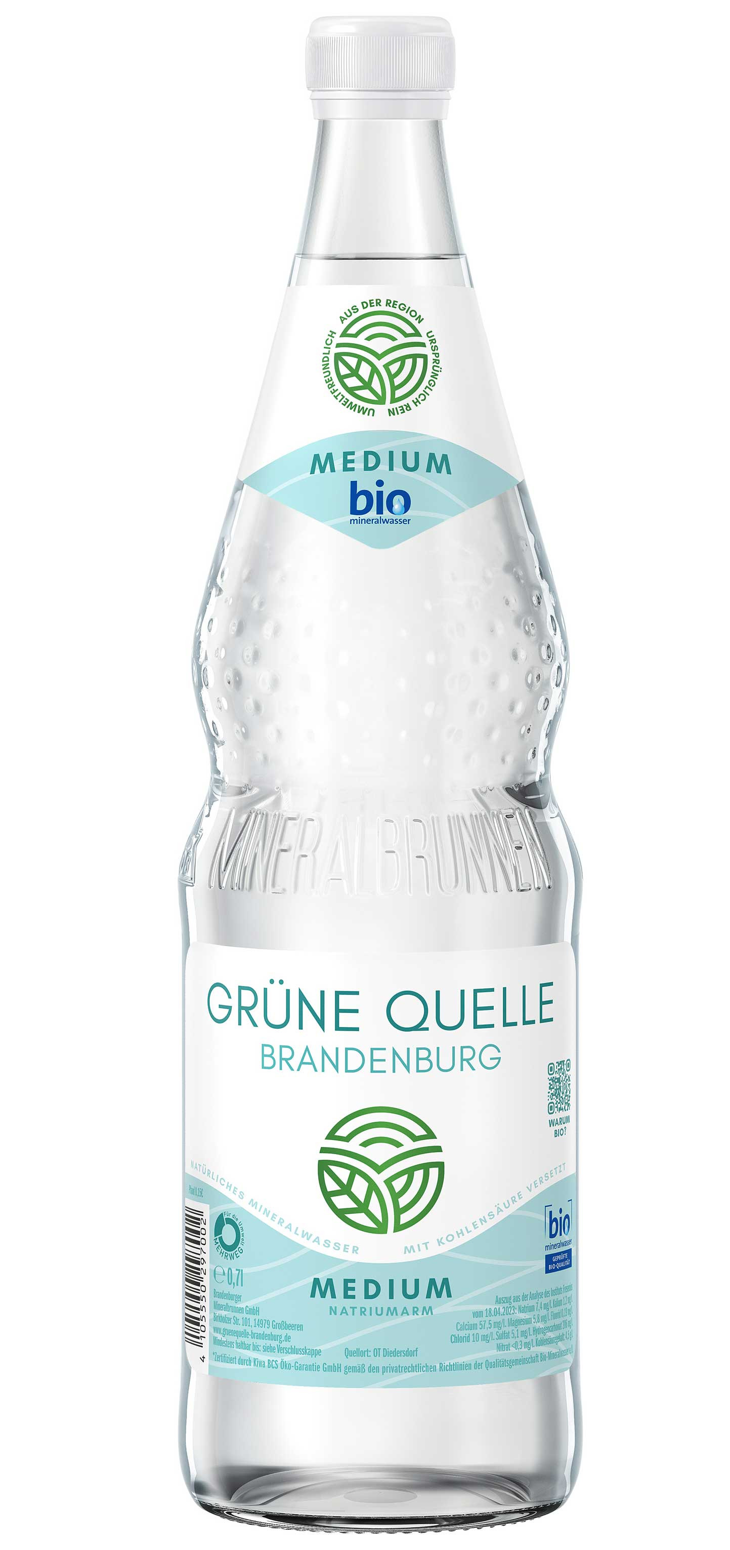 Neues Bio-Mineralwasser &sbquo;Grüne Quelle Brandenburg&lsquo;