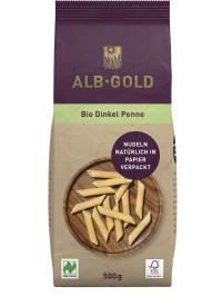 ALB-GOLD Bio Dinkel Pasta Penne (Naturland) 8 x 500 g