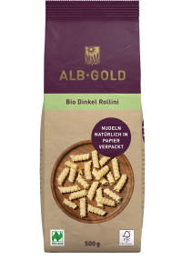 ALB-GOLD Bio Dinkel Pasta Rollini (Naturland) 8 x 500 g