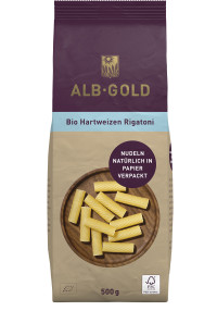 ALB-GOLD Bio Hartweizen Pasta Rigatoni 8 x 500 g