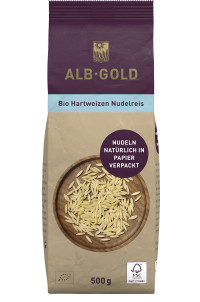 ALB-GOLD Bio Hartweizen Pasta Nudelreis 12 x 500 g