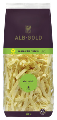 ALB-GOLD vegane Bio Walznudeln 8mm gerillt 8 x 500 g